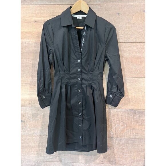 VERONICA BEARD POLINA SHIRTDRESS IN BLACK dress  Size 2 - Picture 4 of 10